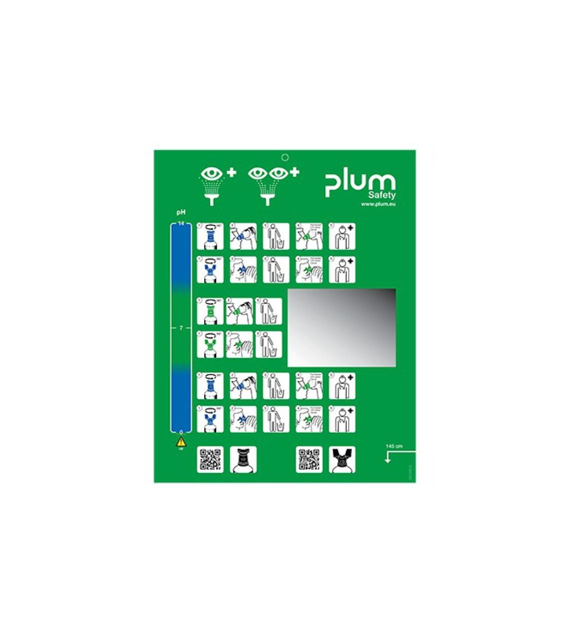 Plum Anzeigetafel zu Augenspülstation