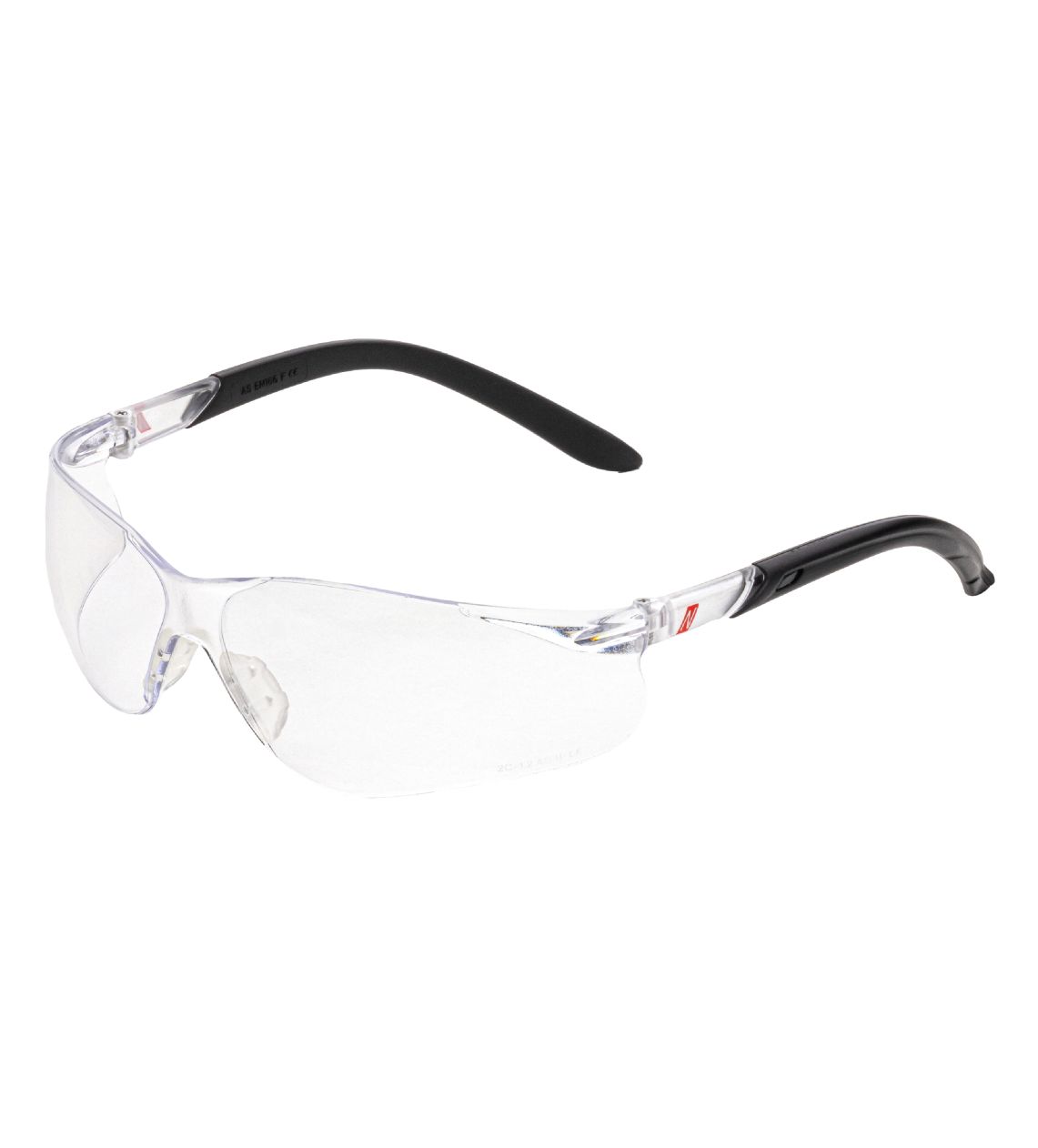 Schutzbrille, 9010 schwarz / transparent, EN 166