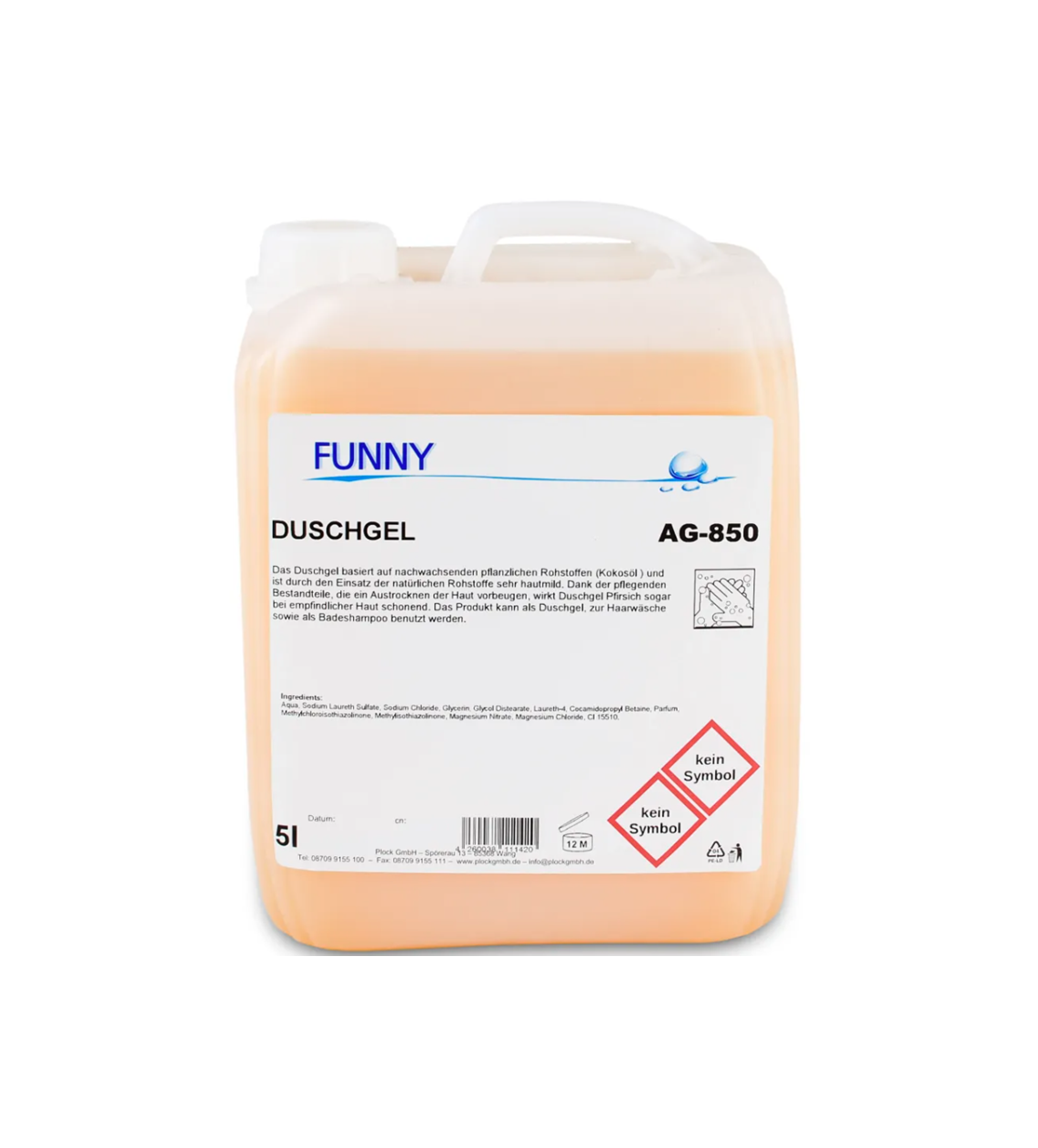 Duschgel "Pfirsich", im 5 Liter Kanister