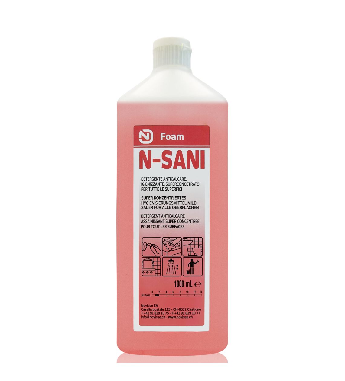 N-Sani Foam – Desinfizierender Kalkentferner 1 L