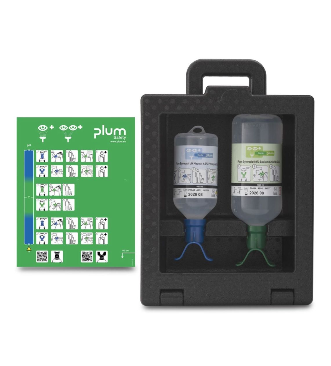Plum Augenspülstation iBox2 1x pH Neutral 200ml/ 1x NaCl 500ml 