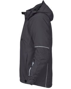 3407 GEFÜTTERTE 3-LAGIGE SOFTSHELL JACKE-Grau-XS