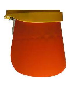 Nackenschutz. PVC-beschichtetes Nylongewebe. Farbe orange.