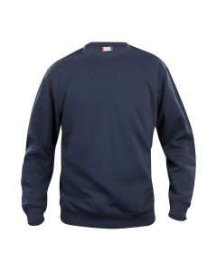 Sweatshirt Clique Basic Roundneck. 65% PES/35% BW. 280 g/m2. Dark navy. Gr. XS.
