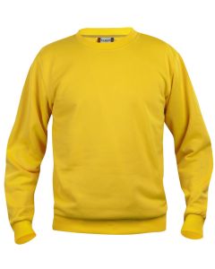 Sweatshirt Clique Basic Roundneck. 65% PES/35% BW. 280 g/m2. Zitrone. Gr. XL.