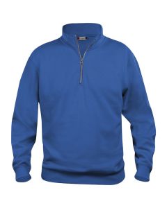 Sweatshirt Clique Basic Half Zip. 65% PES/35% BW. 280 g/m2. Royal. Gr. XXL.