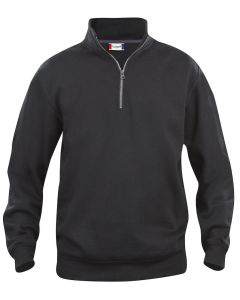 Sweatshirt Clique Basic Half Zip. 65% PES/35% BW. 280 g/m2. Schwarz. Gr. XL.