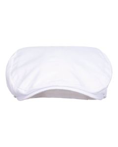 S906 - Chefs Flat Cap-Weiss-S