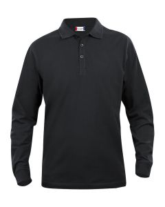 Polo Clique Classic Lincoln L/S. Langarm, 100% BW. 200 g/m2. Schwarz. Gr. XL.