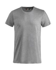T-Shirt Clique Basic-T. 85% BW/15% Viskose. 145 gr/m2. Graumeliert. Gr. XXL.
