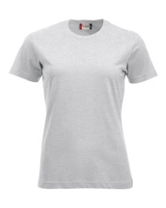 T-Shirt Clique New Classic-T Lady. 99% BW/1% Viskose. 160 g/m2. Asche. Gr. XS.