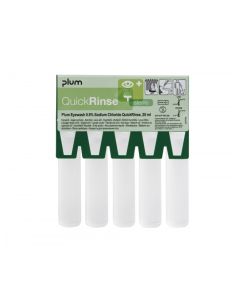Plum QuickRinse Sterile Augenspüllösung Ampullen (Box mit 4 x 5 Ampullen)