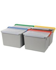 10-Liter Eimer, grau mit farbcodiertem Henkel