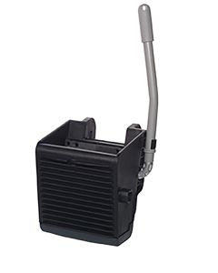 Universalpresse mit Ablauf vorne, pulverbeschichtet, schwarz