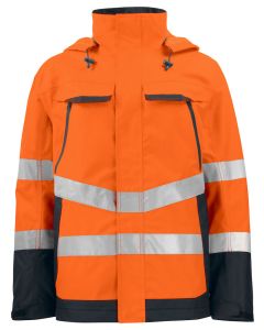 6440 WIND- UND WASSERDICHTER WARNSCHUTZ PARKA EN ISO 20471 KLASSE 3 / EN ISO 343-Orange/schwarz-XS