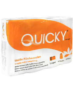 Küchenrolle, 3-lagig, 45 Blatt, Zellstoff weiss, 12 x 4 Rollen