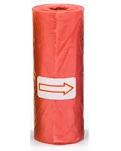 Hundekotbeutel auf Rolle – rot, mit Abreissperforation