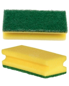 Padschwamm mit grünem Pad, feinporig "Basic" 10er Pack   
 