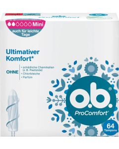 O.B. Tampons Pro Comfort Mini – 64er Pack (Grosspackung)