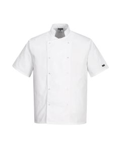 C733 - Chef's Cumbria Kochjacke S/S-Weiss-XS