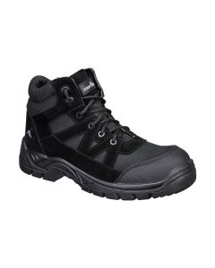 FC20 - Wildleder-Stiefelette aus Kompositmaterial S1PL SR FO-Schwarz-36