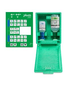 Plum Augenspülstation pH Neutral 200ml/NaCl 500ml Wandbox