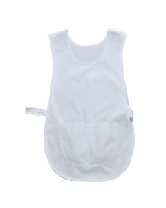 S843 - Überwurfschürze mit Tasche-Weiss-S/M